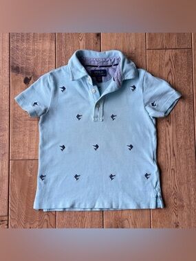 Polo Ralph Lauren Short Sleeve Mesh Polo With Embroidered Marlins size 3T